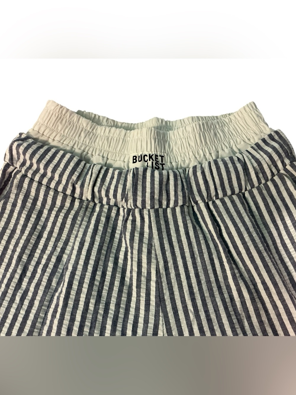 Bucket List Seersucker Double Brand Pull on Style Pants - Picture 5 of 12